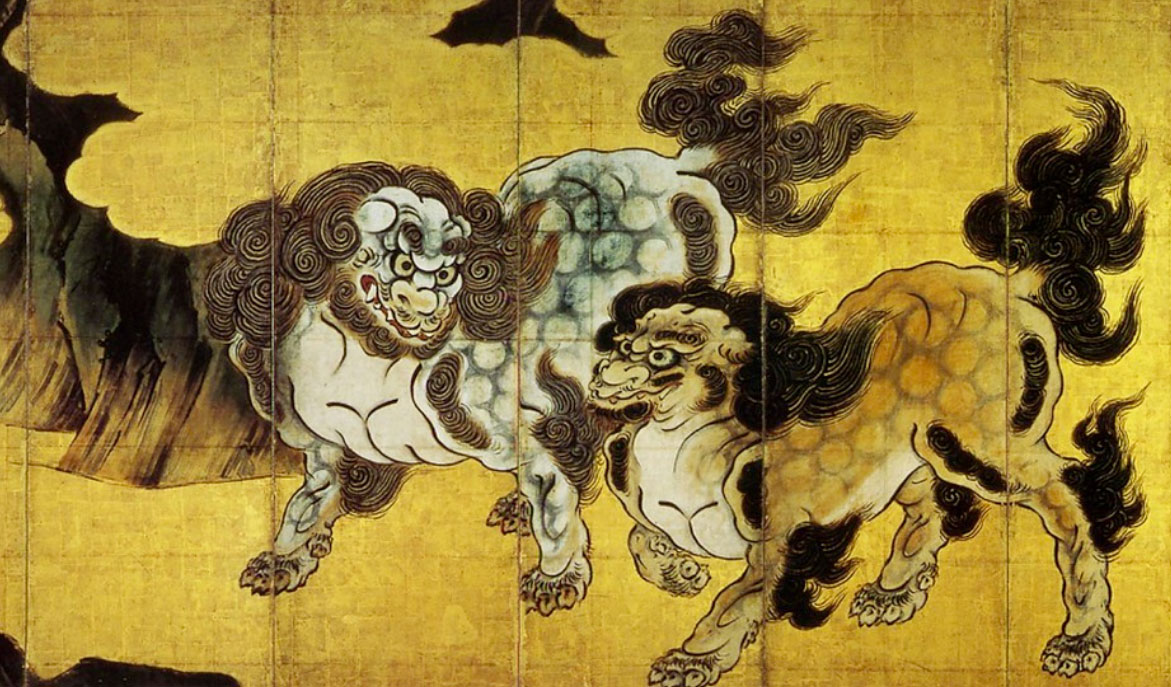 Illustration japonaise Le Shishi, lion 👹 Nuevo Mundo studio de tatouage japonais à Strasbourg