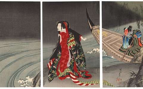 Illustration japonaise kiyohime la femme serpent 👹 Nuevo Mundo studio de tatouage japonais à Strasbourg